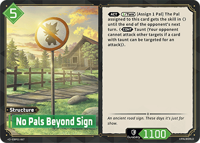 No Pals Beyond Sign (BP01-067)