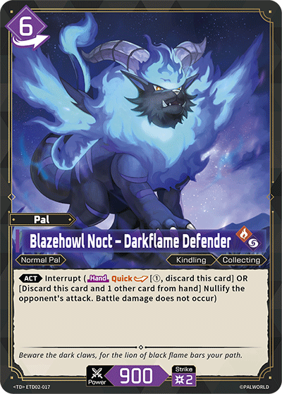 Blazehowl Noct – Darkflame Defender (TD02-017)